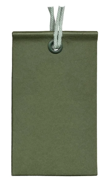 Zelená prázdné kartonovou izolované na bílém — Stock fotografie