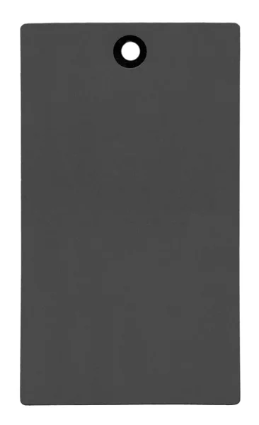 Etiqueta em branco cinza isolada no fundo branco — Fotografia de Stock