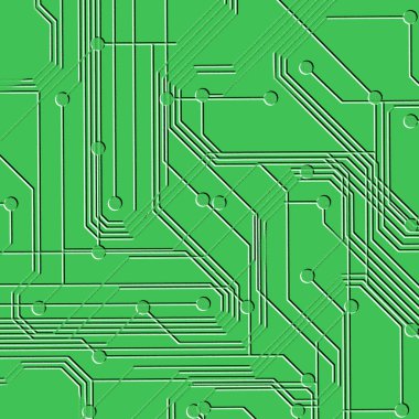 yeşil renkli bir çip parçası üzerinde dayalı