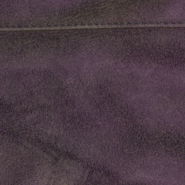Textura de pele artificial violeta, costura — Fotografia de Stock