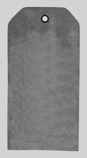 分離された空白の黒い段ボール タグ — ストック写真