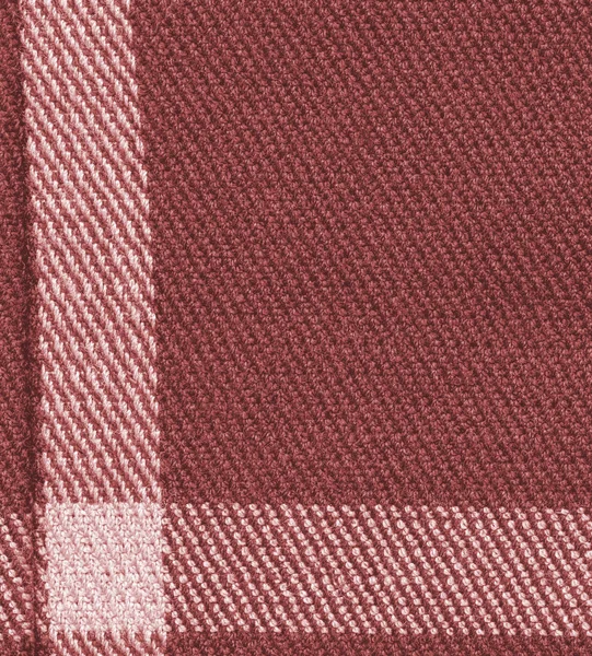 Fragment of red plaid textile texture — Stock Photo, Image