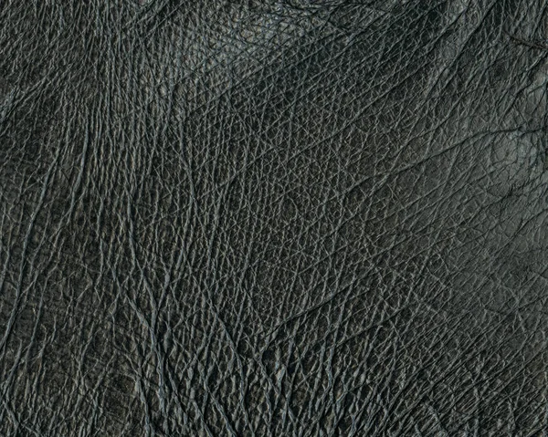 Textura de cuero negro arrugado viejo como fondo — Foto de Stock