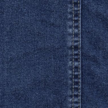 Mavi kot doku bir dikiş ile dekore edilmiştir.