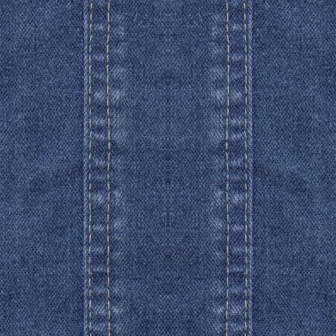 Mavi kot doku dikişleri ile dekore edilmiştir.  