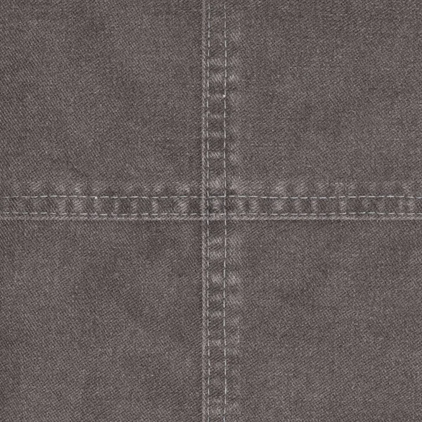 Braune Denim-Textur mit Nähten verziert — Stockfoto