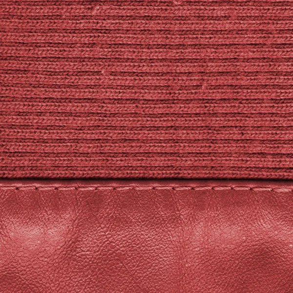 Red textile and leather textures. — Stock Photo, Image
