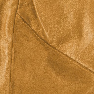 Sarı deri doku, dikişleri.