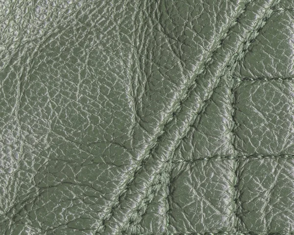Fragmento de produto de couro verde . — Fotografia de Stock