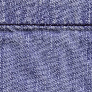 Menekşe denim doku, decoraited bir dikiş ile.