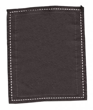 boş koyu kahverengi tekstil etiket. Metniniz için yararlı