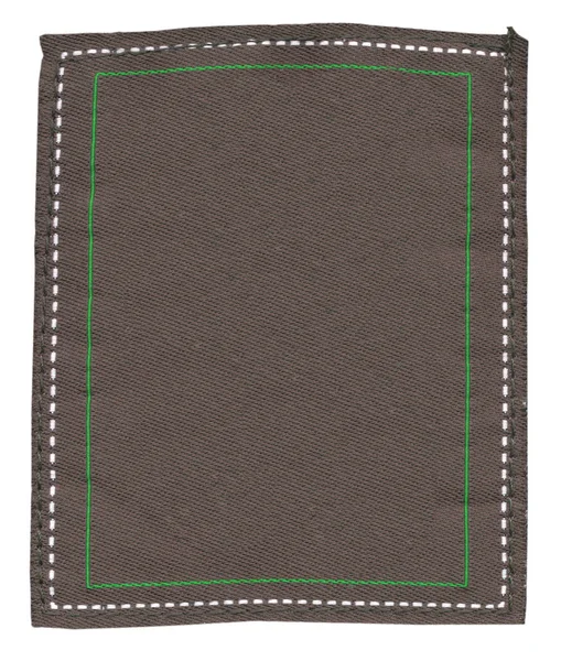 Tom brun textil etikett. Användbart för din text — Stockfoto