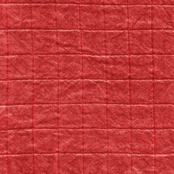 Red checkered textile texture. Useful as background — Stock Photo, Image