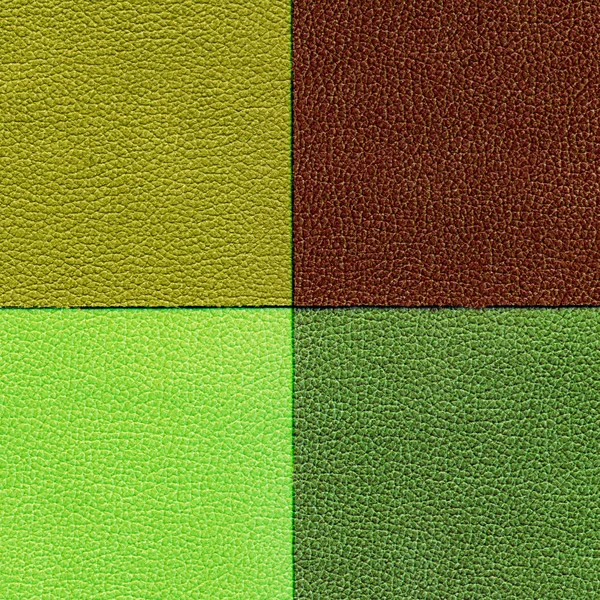Fundo de couro artificial de quatro cores — Fotografia de Stock