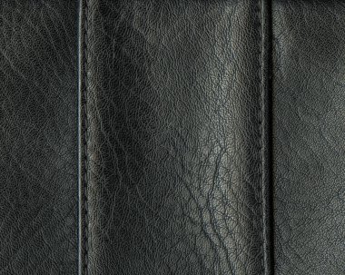 siyah deri doku, dikişleri