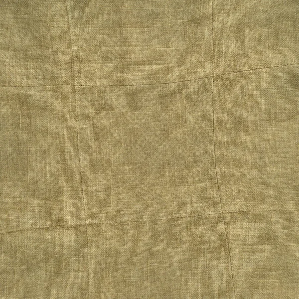 Fragment av beige säckväv väska, textur, sömmar — Stockfoto