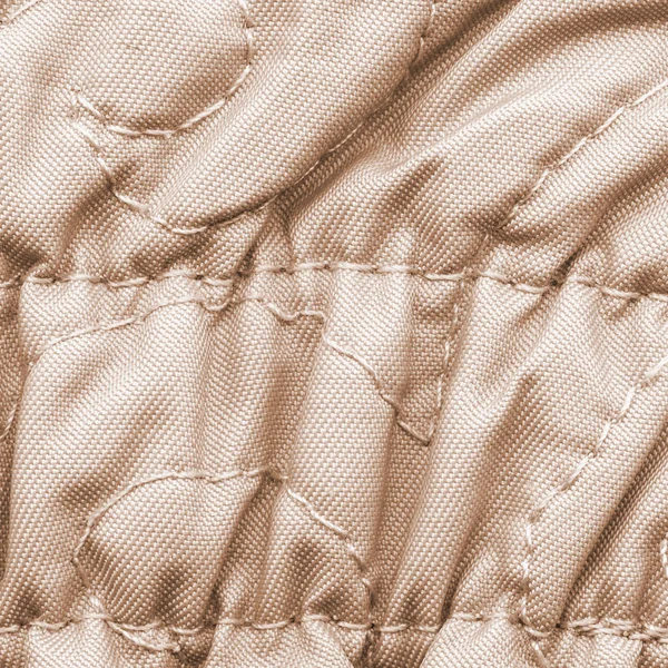 Crème verfrommeld textiel achtergrond — Stockfoto