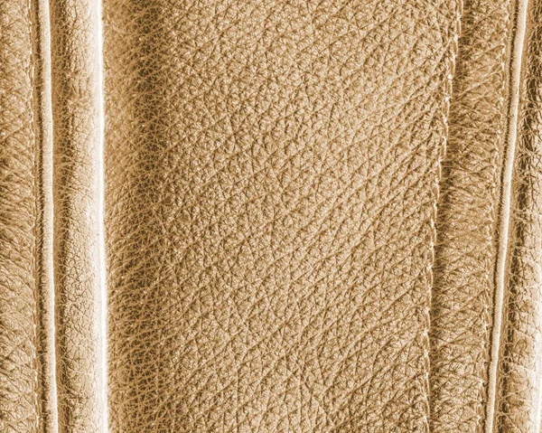 fragment of leather coat as beige leather background