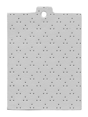 boş deri etiket üzerinde beyaz izole 