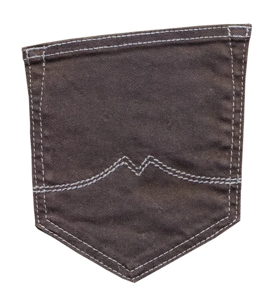 Bolso traseiro de calças femininas marrom escuro — Fotografia de Stock