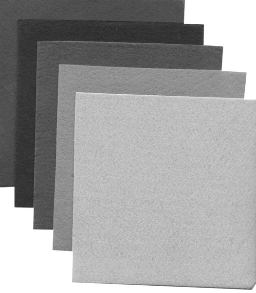 Squares of material of different tints of blue — Stock Photo, Image