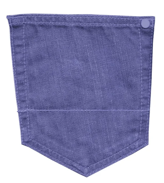 Blue  jeans back pocket  isolated — Stock Photo, Image