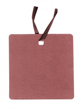 boş kırmızı karton etiket üzerinde beyaz izole