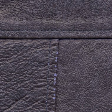 eski yıpranmış koyu mor deri doku closeup, dikişleri