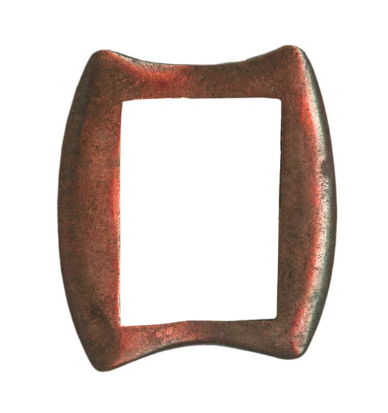 Fibbia in acciaio verniciato rosso isolato su bianco — Foto Stock