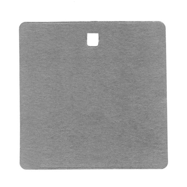 boş ışık gri karton etiket üzerinde beyaz izole