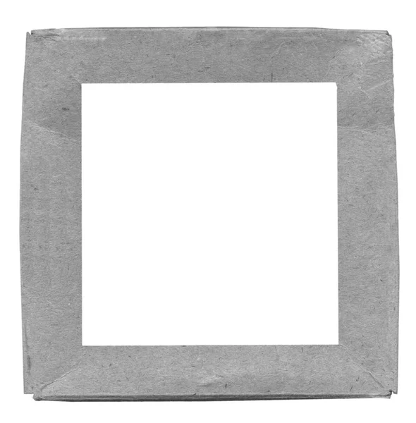 Quadro quadrado de papelão cinza — Fotografia de Stock