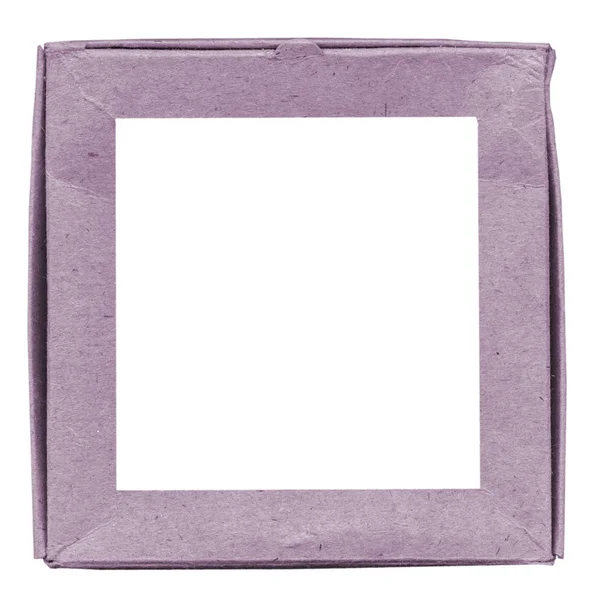 Vierkanter Rahmen aus violettem Karton — Stockfoto