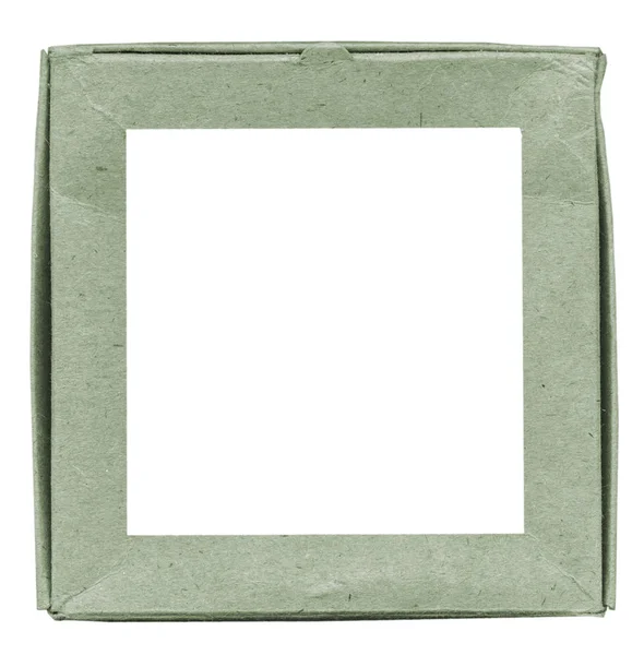 Grön kartong fyrkantig ram — Stockfoto
