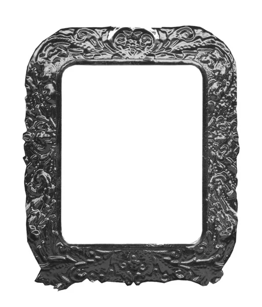 Серый металлический фотокадр — стоковое фото