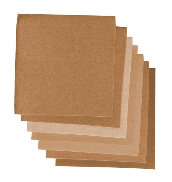 Gul-brun fyrkanter av material av olika färgton — Stockfoto