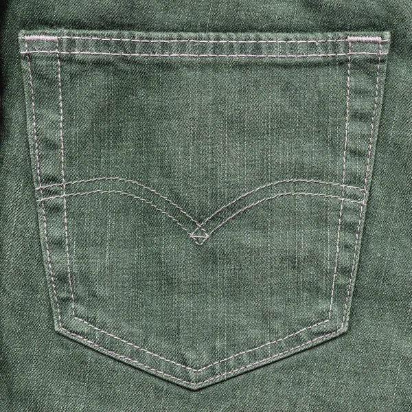 Poche arrière de jeans vert femme — Photo