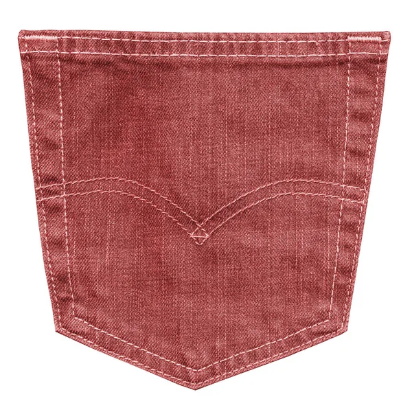 Bolso traseiro de calças de calça de mulher vermelha isoladas — Fotografia de Stock