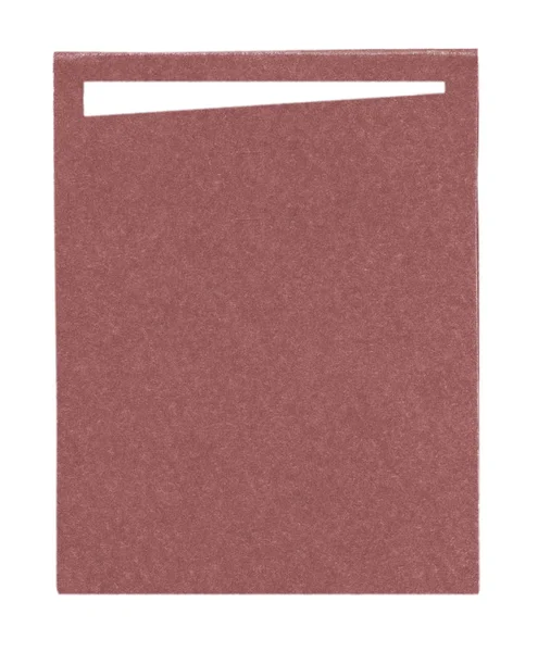 boş kırmızı karton etiket üzerinde beyaz izole