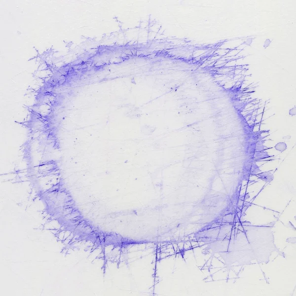 Violett cirkel på smutsiga vit bakgrund — Stockfoto