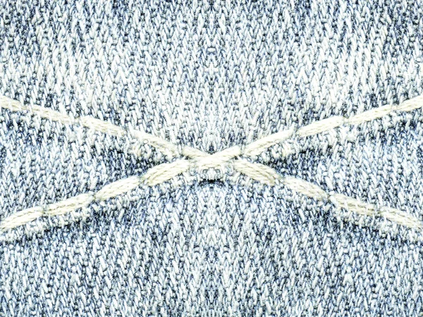 Текстура синих джинсов, швы . — стоковое фото