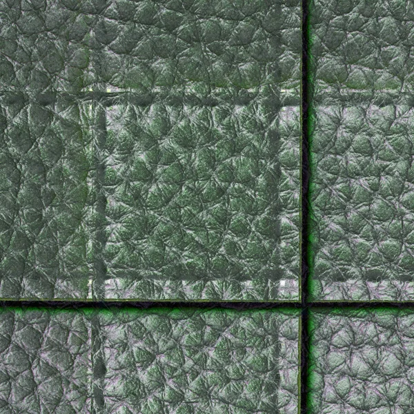 Green leather background — Stock Photo, Image