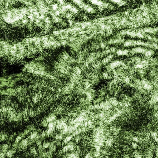 Пофарбована зелена натуральна текстура хутра, корисна як фон — стокове фото