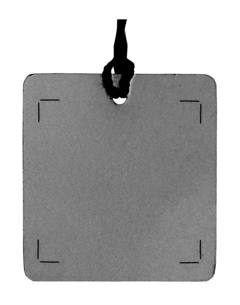 Blank gray cardboard tag, Útil para tu texto — Foto de Stock