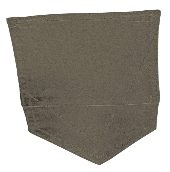 Grå-brun denim pocket isolerad på vit bakgrund — Stockfoto