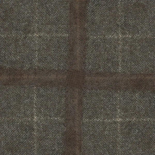 Plaid texture tissu gris-brun comme fond — Photo