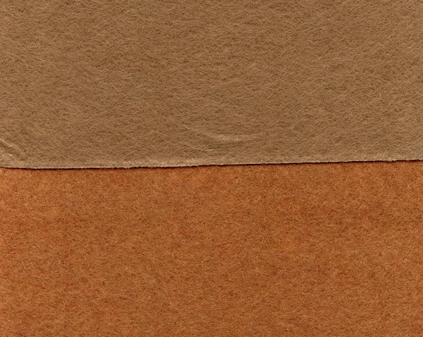 Background of two pieces of brown felt — Stock Photo, Image