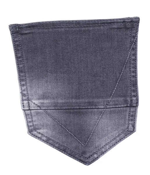 Violet denim pocket isolated on white background — Stock Photo, Image