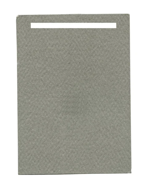 Gray Cardboard Tag Isolated White Background — Stock Photo, Image