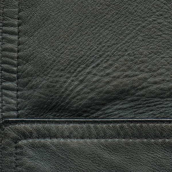 黑色皮革背景 用于设计作品 — 图库照片