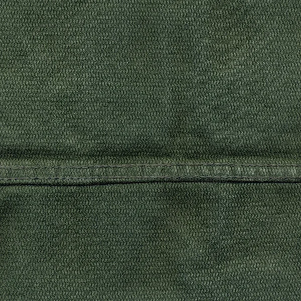Green Fabric Texture Seam Useful Background — Stock Photo, Image
